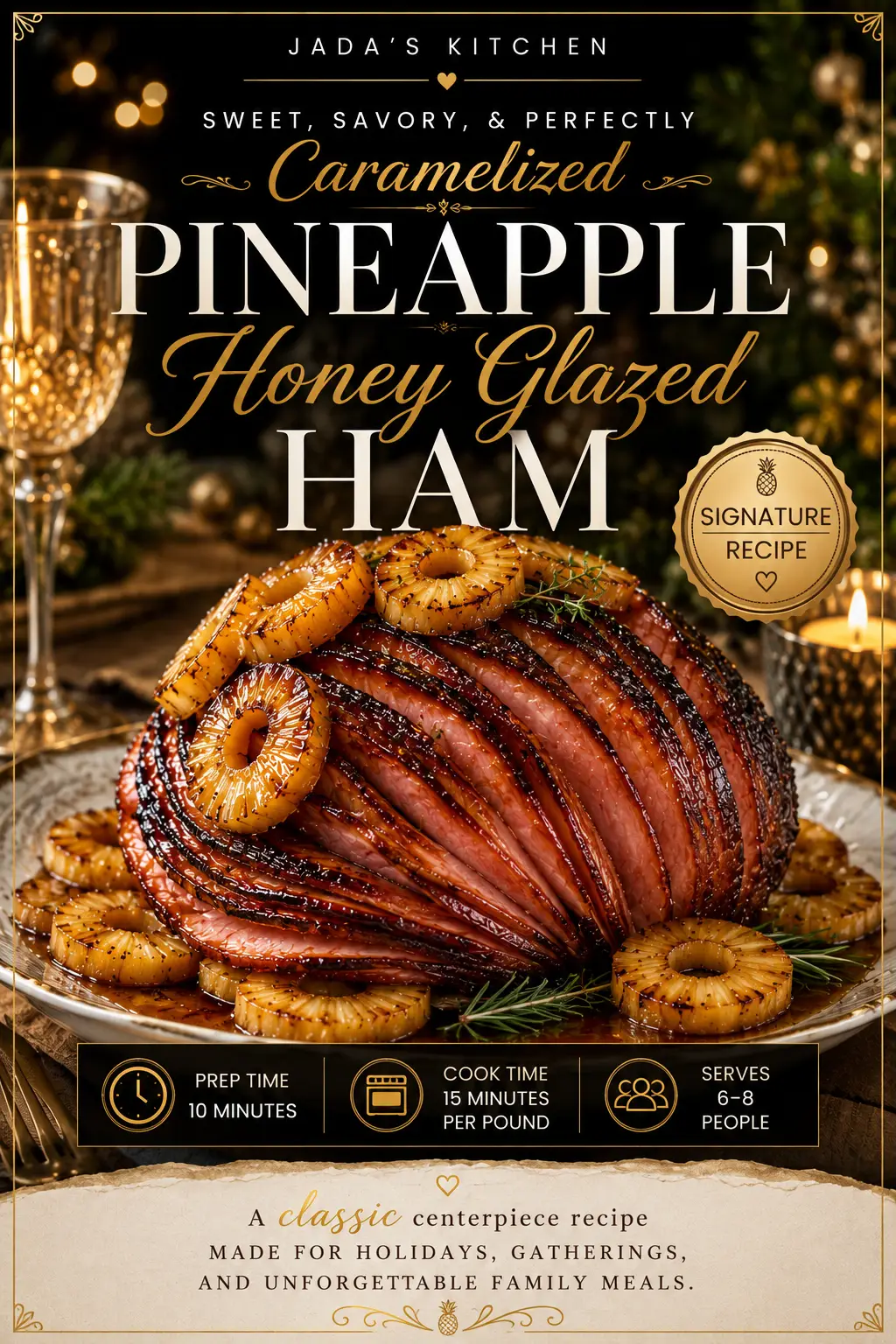 Pineapple Honey Glazed Holiday Ham