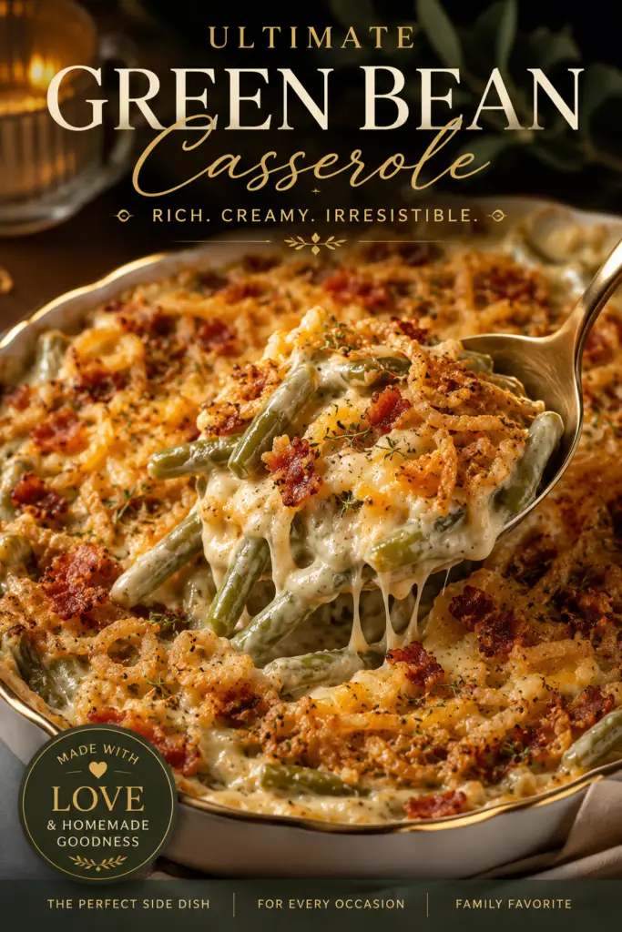 Ultimate Cheesy Green Bean Casserole