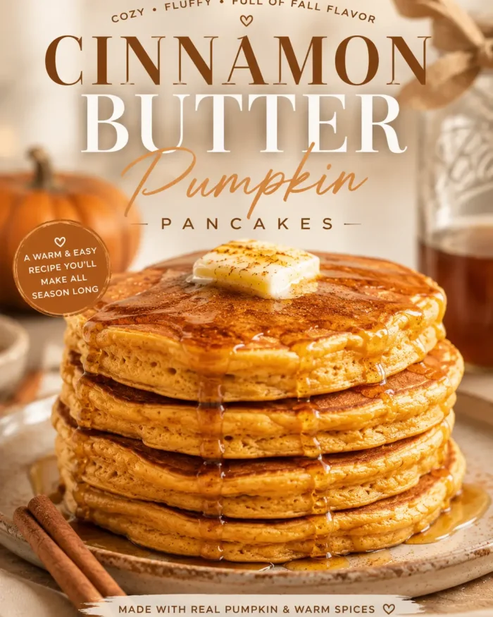 Cinnamon Butter Pumpkin Pancakes